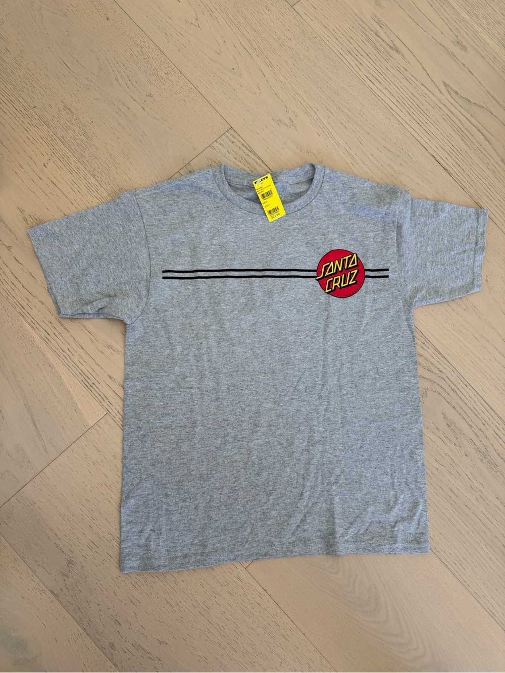 Santa Cruz Skateboards Grey Tee with Red & Yellow Logo